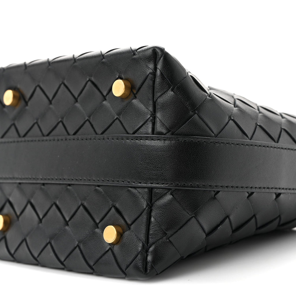 Calfskin Nappa Intrecciato Candy Wallace Black
