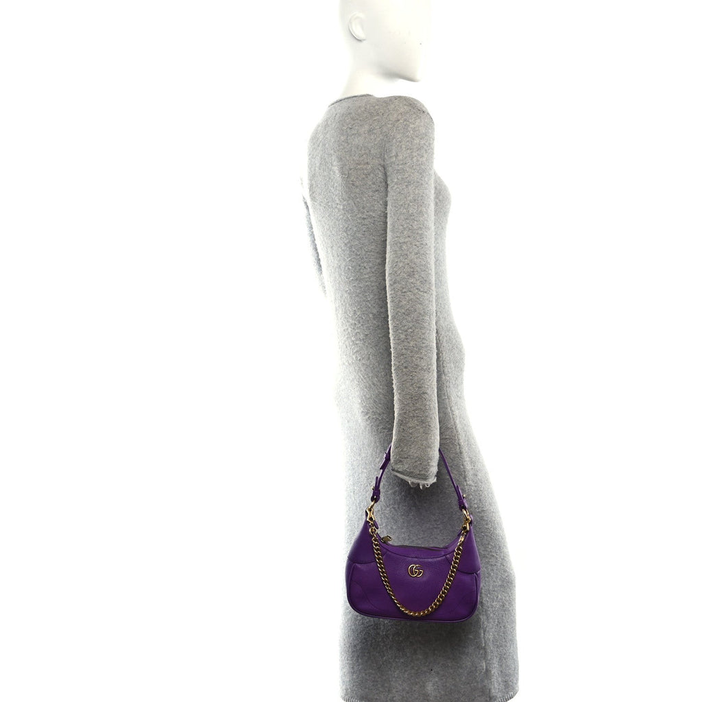 Goatskin Small Aphrodite Shoulder Bag Shine Purple