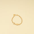 Christian Dior Gold Finish Petit CD Double Bracelet