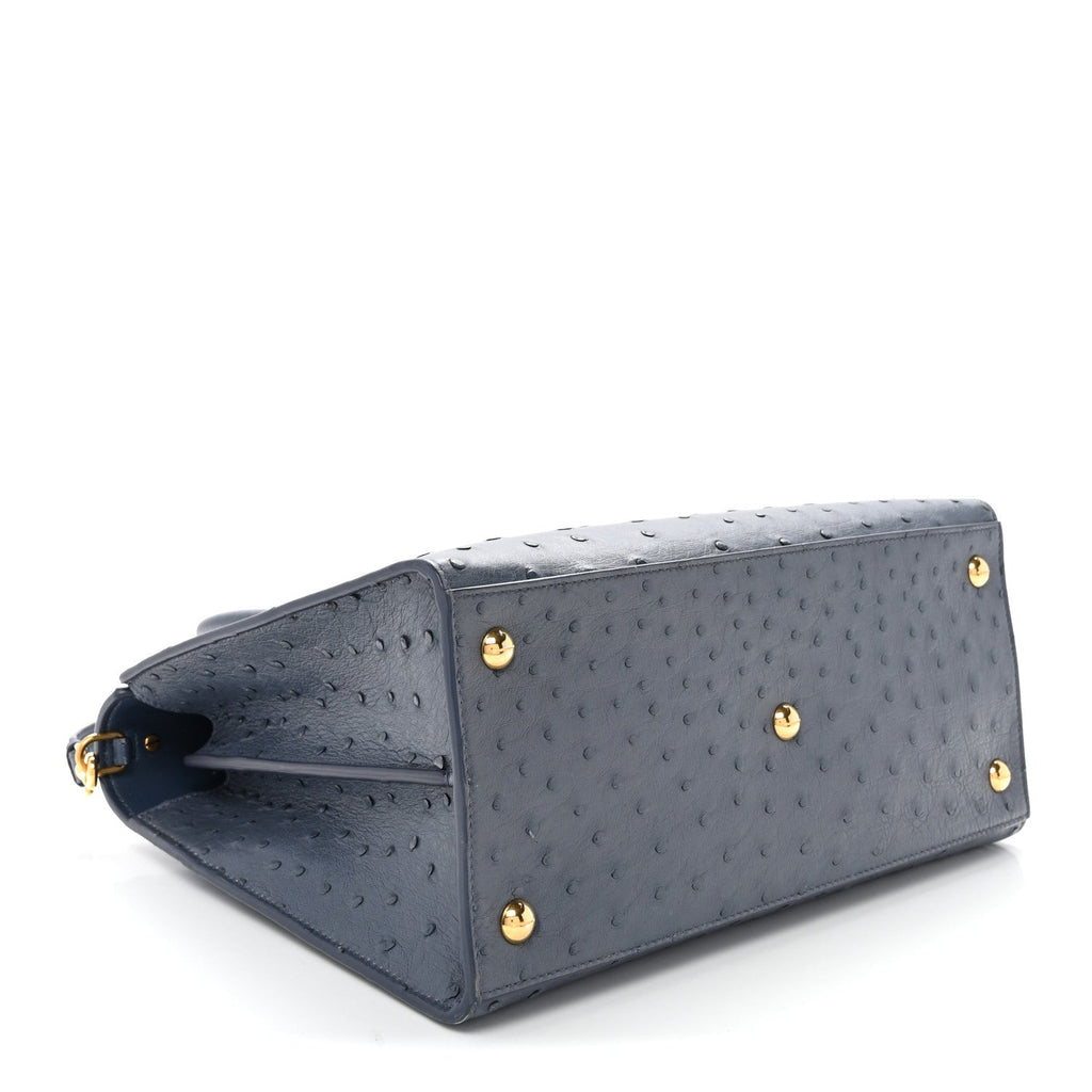 Ostrich Large St. Honore Tote Dark Denim