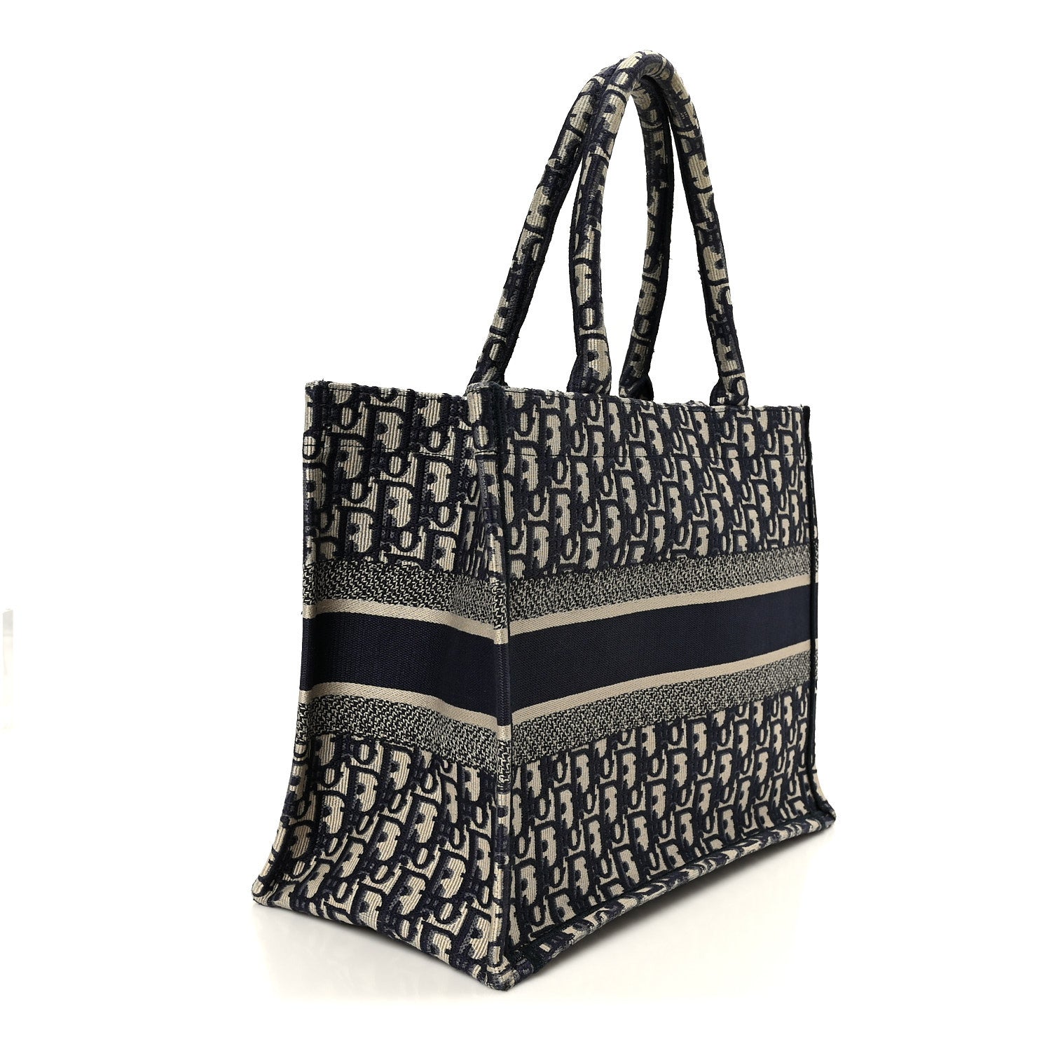 Oblique Medium Book Tote Blue Multicolor