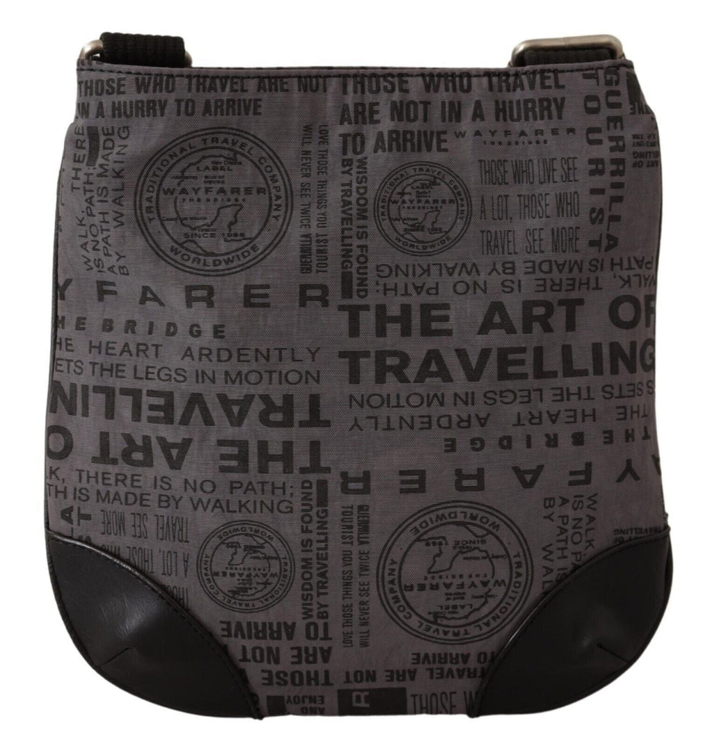 WAYFARER Gray Printed Logo Shoulder Crossbody Purse Women's Bag
