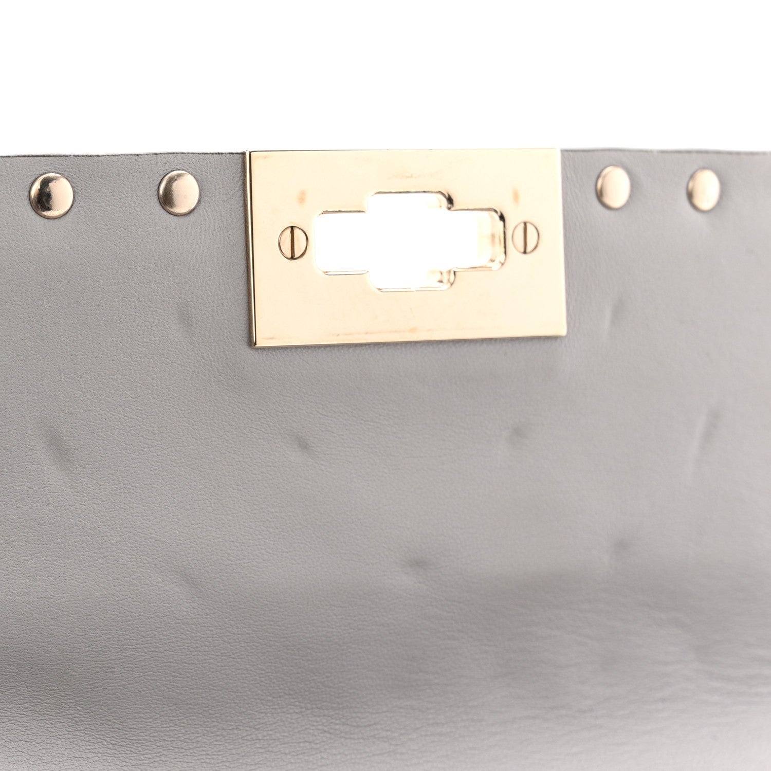 Nappa Medium Rockstud Spike Shoulder Bag Pastel Grey