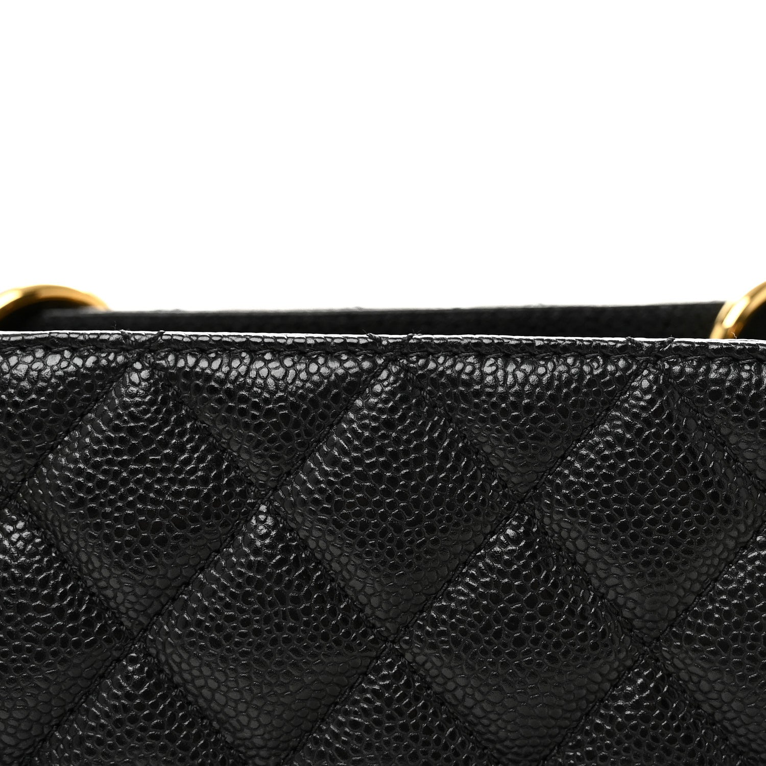 Caviar Large CC Shoulder Bag Black