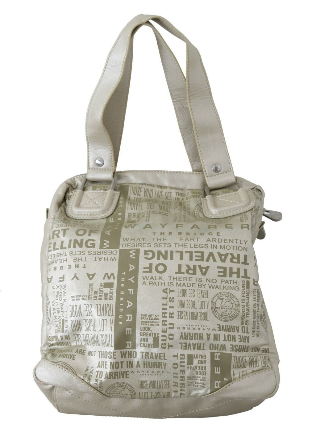 WAYFARER White Printed Handbag Shoulder Fabric Women's Purse