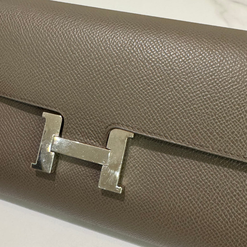 HERMES CONSTANCE TO GO (CTG) ELEPHANT GREY WITH SILVER HARDWARE Z STAMP