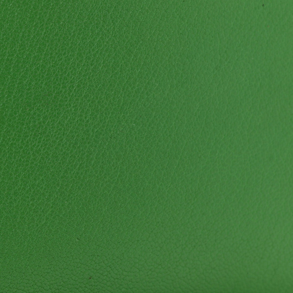 Goatskin Saddle Chain Wallet Pouch Bright Green