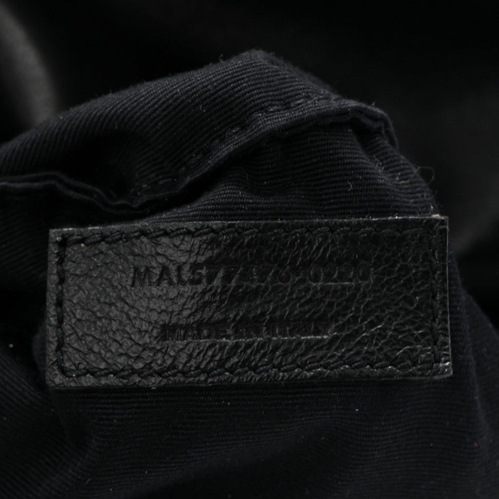 Lambskin Quilted Small Loulou Puffer Monogram Chain Satchel Black