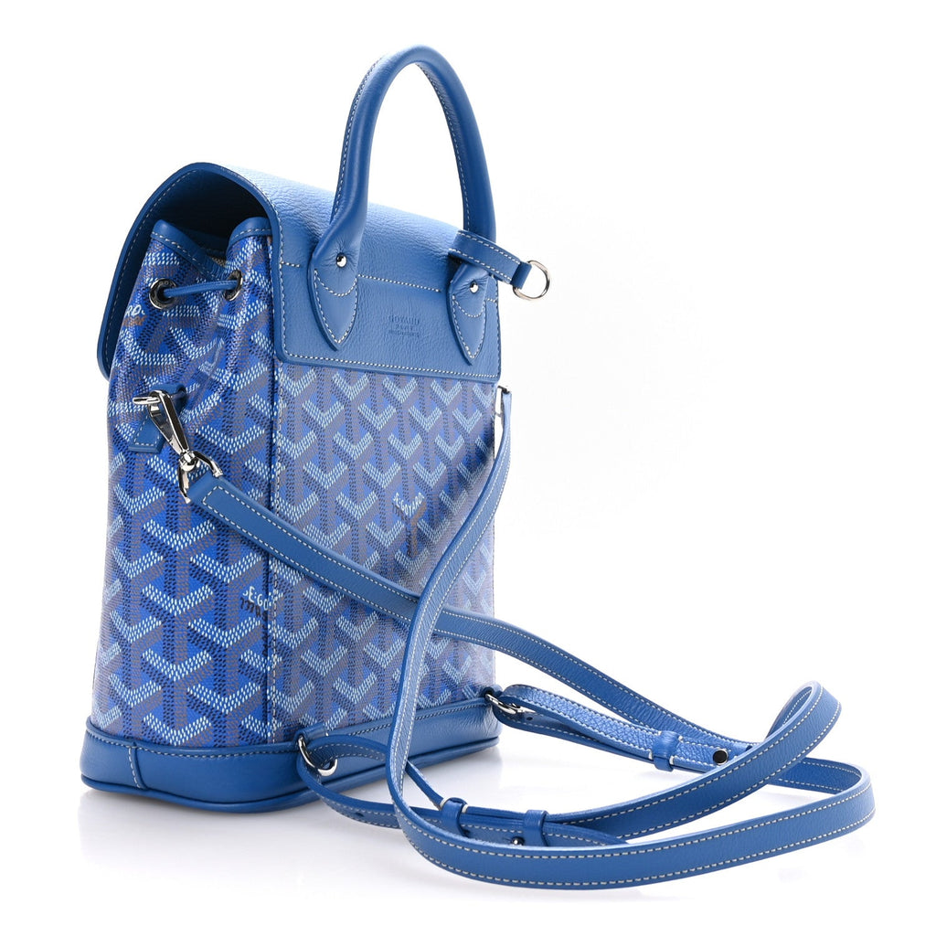 Goyardine Calfskin Mini Alpin Backpack Sky Blue