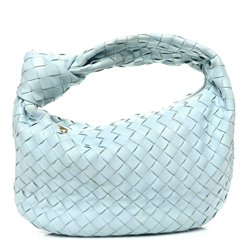 Nappa Intrecciato Teen Jodie Hobo Teal Washed