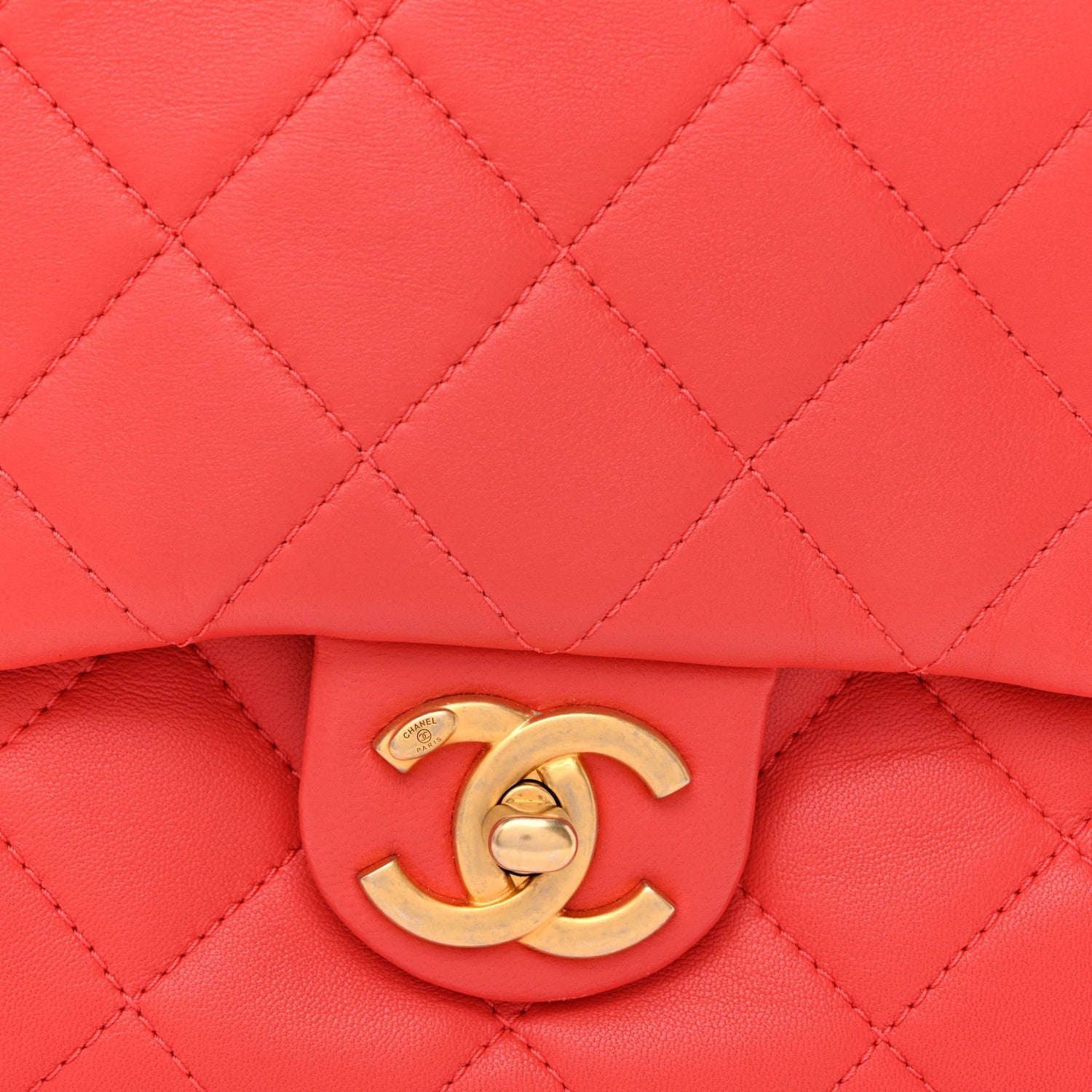 Lambskin Quilted Side-Packs Red