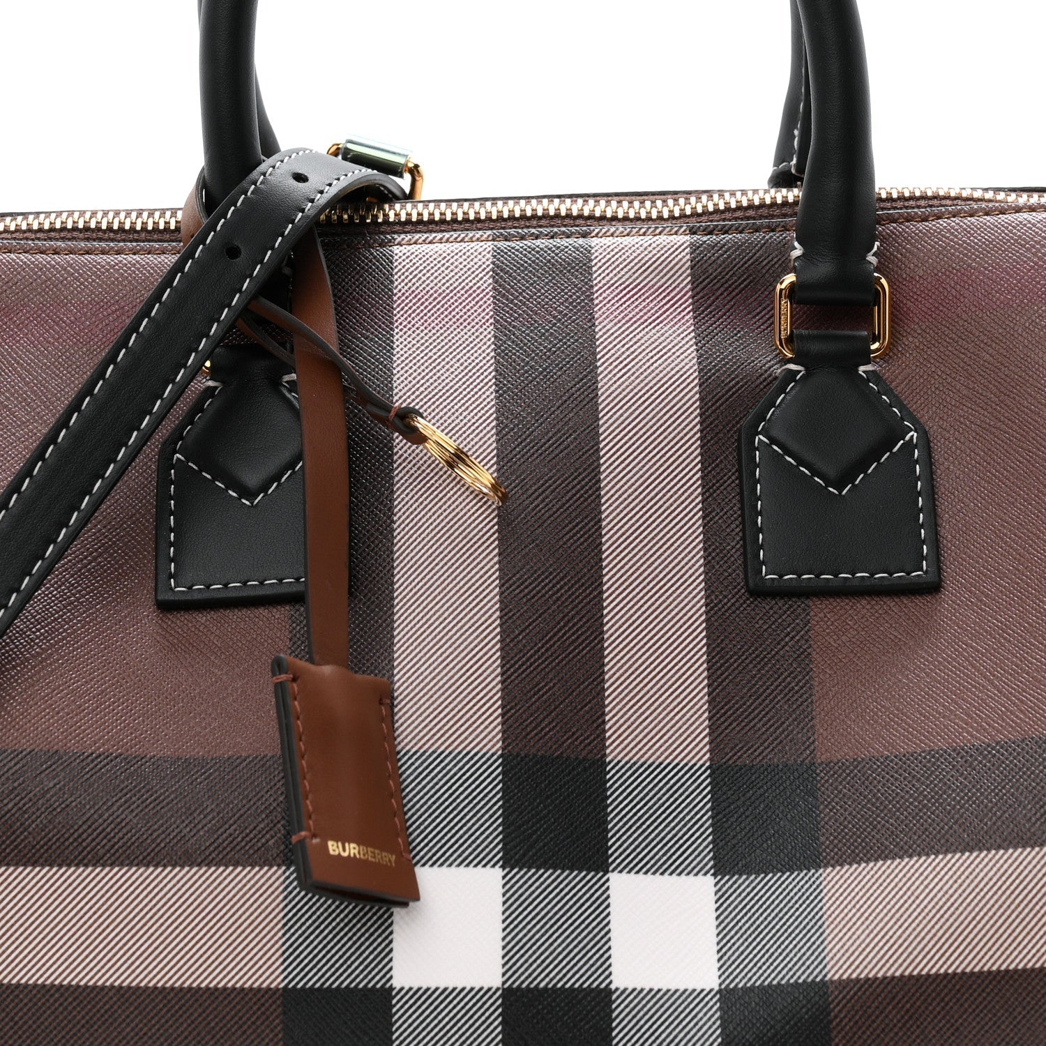 E-canvas Check Bowling Bag Dark Birch Brown