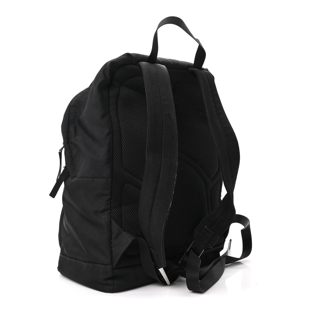 Tessuto Nylon Zip Backpack Black