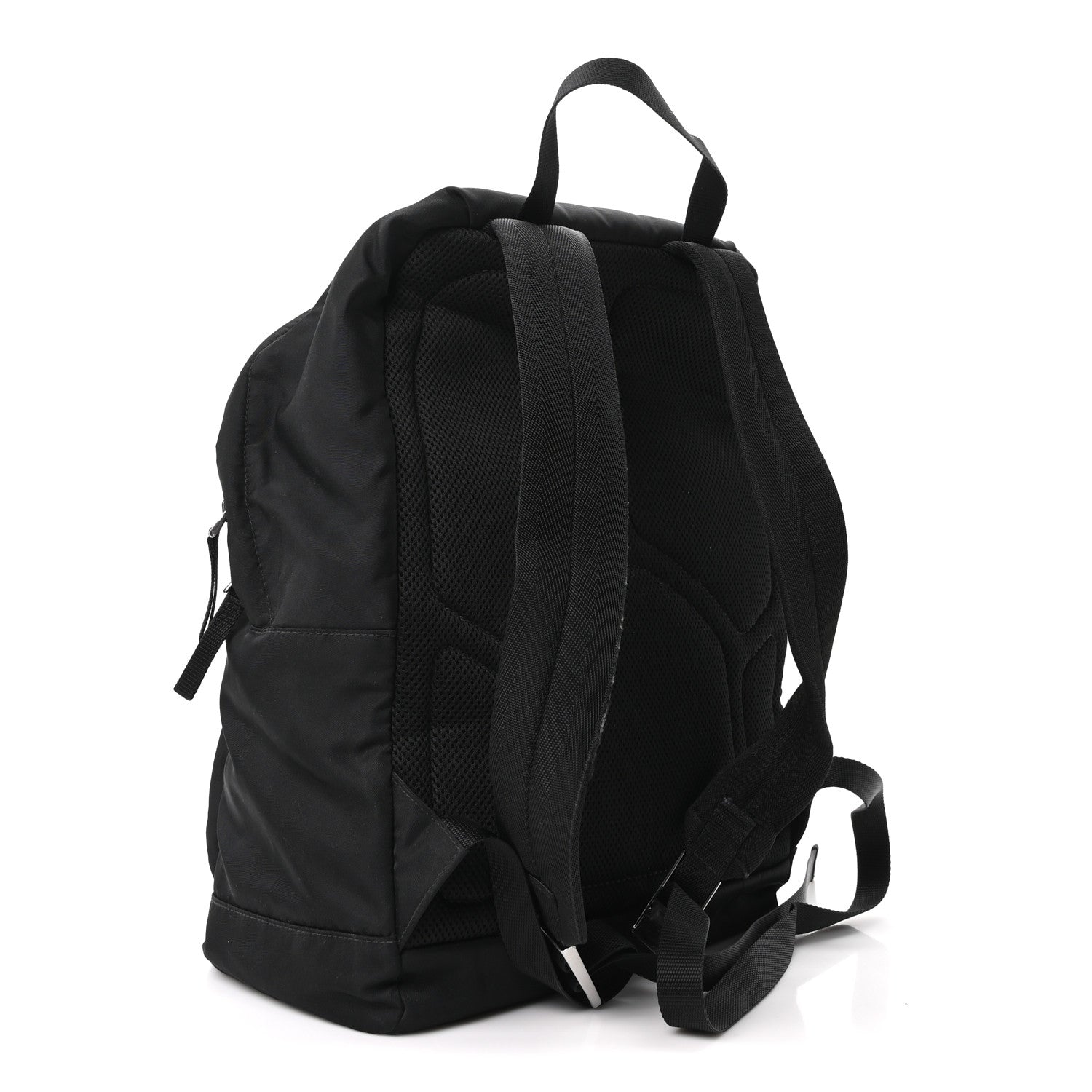 Tessuto Nylon Zip Backpack Black