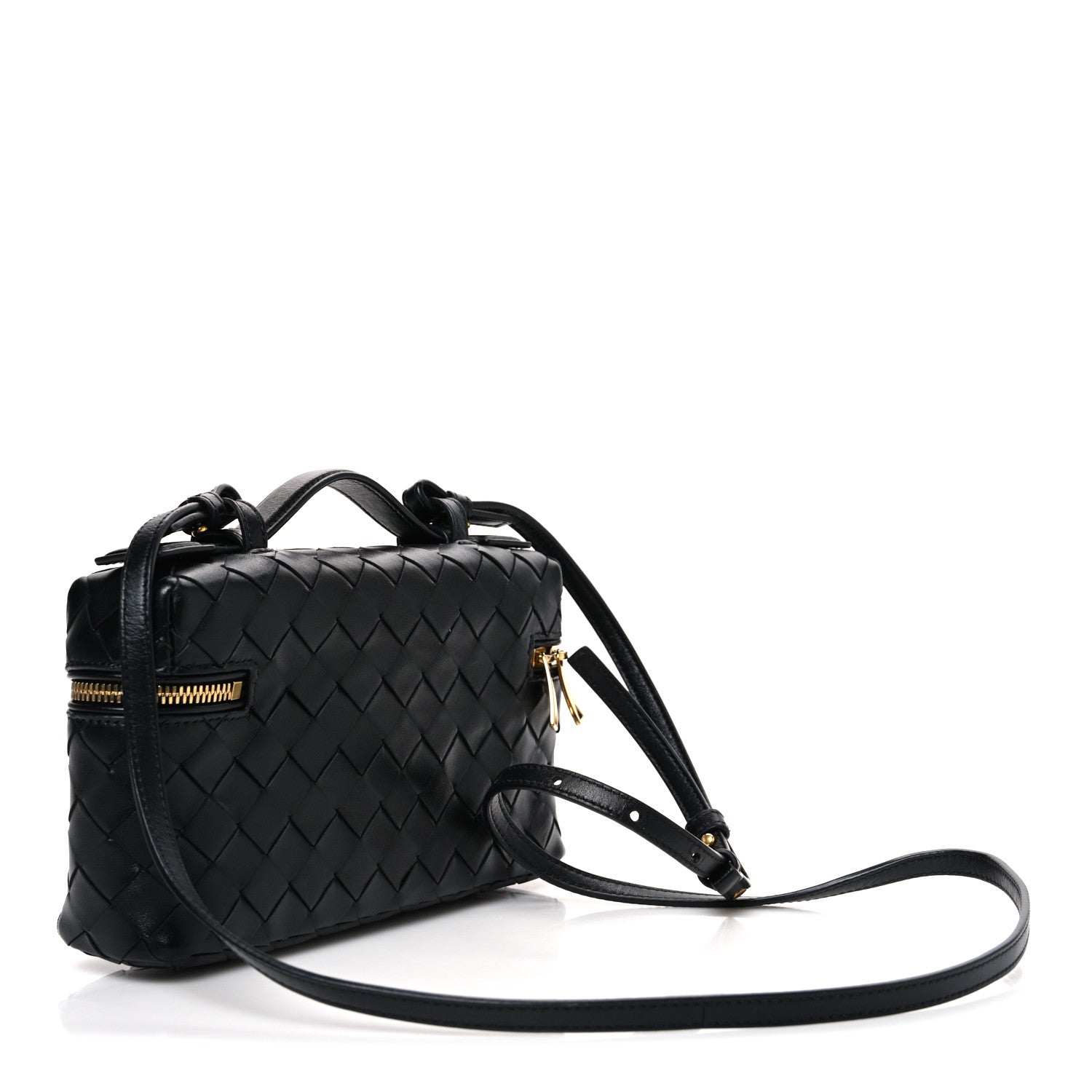 Calfskin Intrecciato Bang Bang Vanity Case Black
