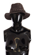 Dolce & Gabbana Gray Melange Blended Textured Tweed Women's Hat