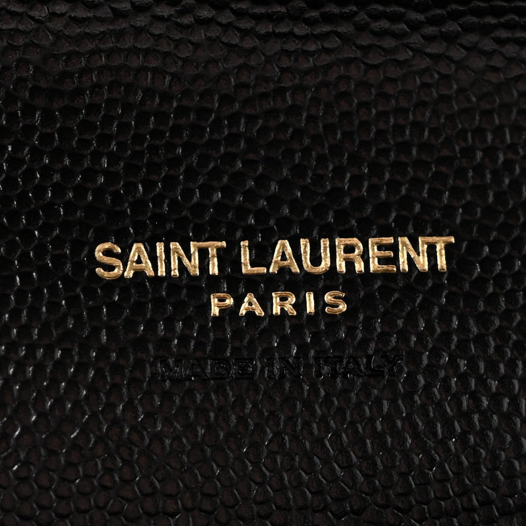 Grain De Poudre Matelasse Chevron Monogram Envelope Clutch Black