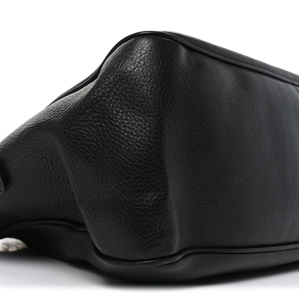 Pebbled Calfskin Medium Soho Bowler Black