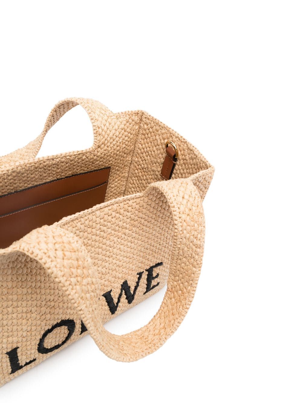Loewe Women Medium Loewe Font Raffia Tote