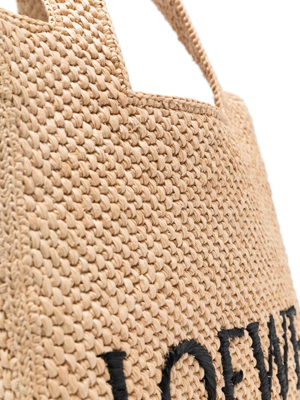 Loewe Women Medium Loewe Font Raffia Tote