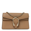 Calfskin Super Mini Dionysus Shoulder Bag Natural Tan