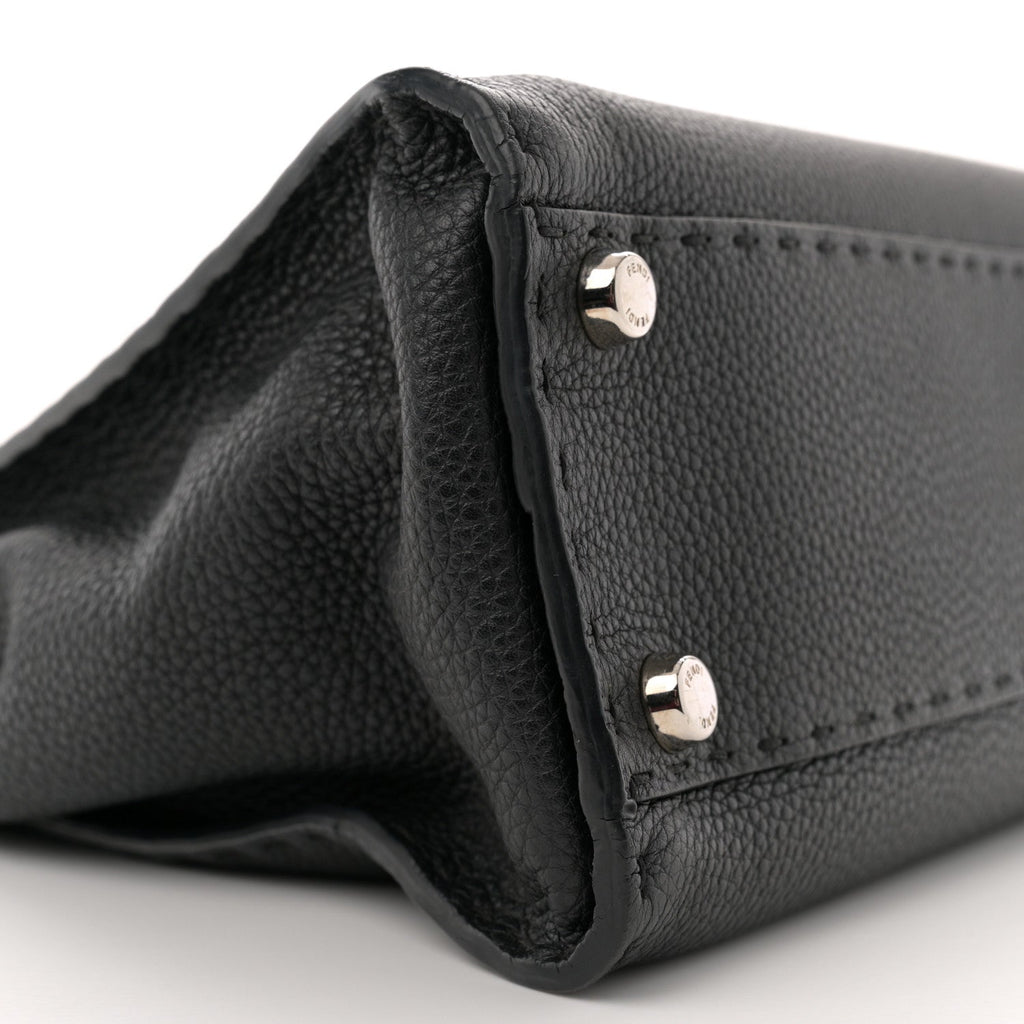 Cuoio Romano Selleria Bi-Color Medium Peekaboo Iconic Satchel Black Mou