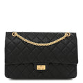 Aged Calfskin Quilted 2.55 Reissue 226 Flap Black