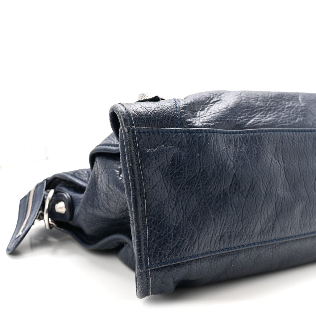 Agneau Giant 12 Silver Hardware City Bleu Obscur