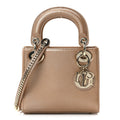 Metallic Lizard Mini Lady Dior Beige