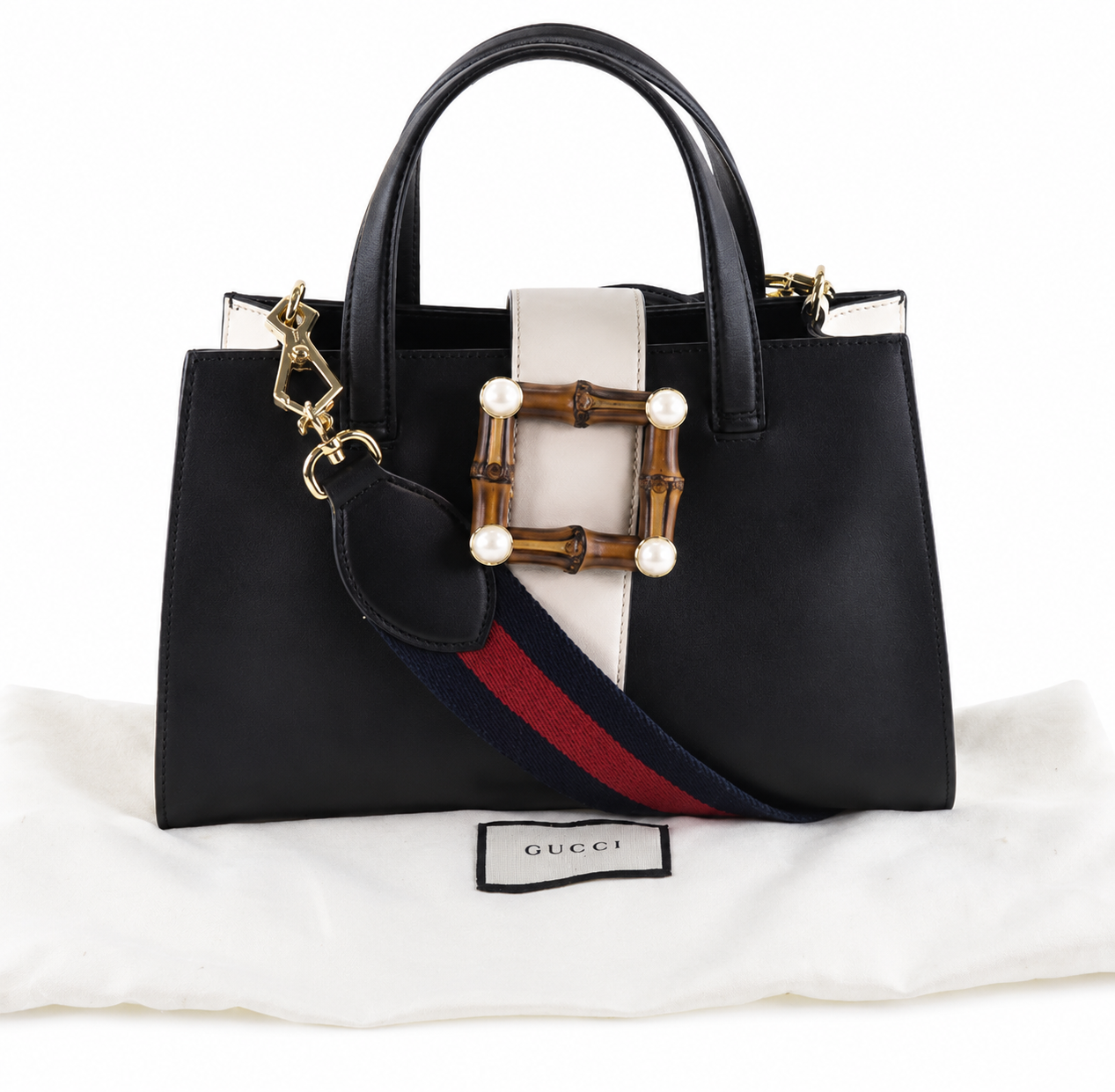 Gucci Nimfair Black Pony-Style Calfskin Handbag ( )