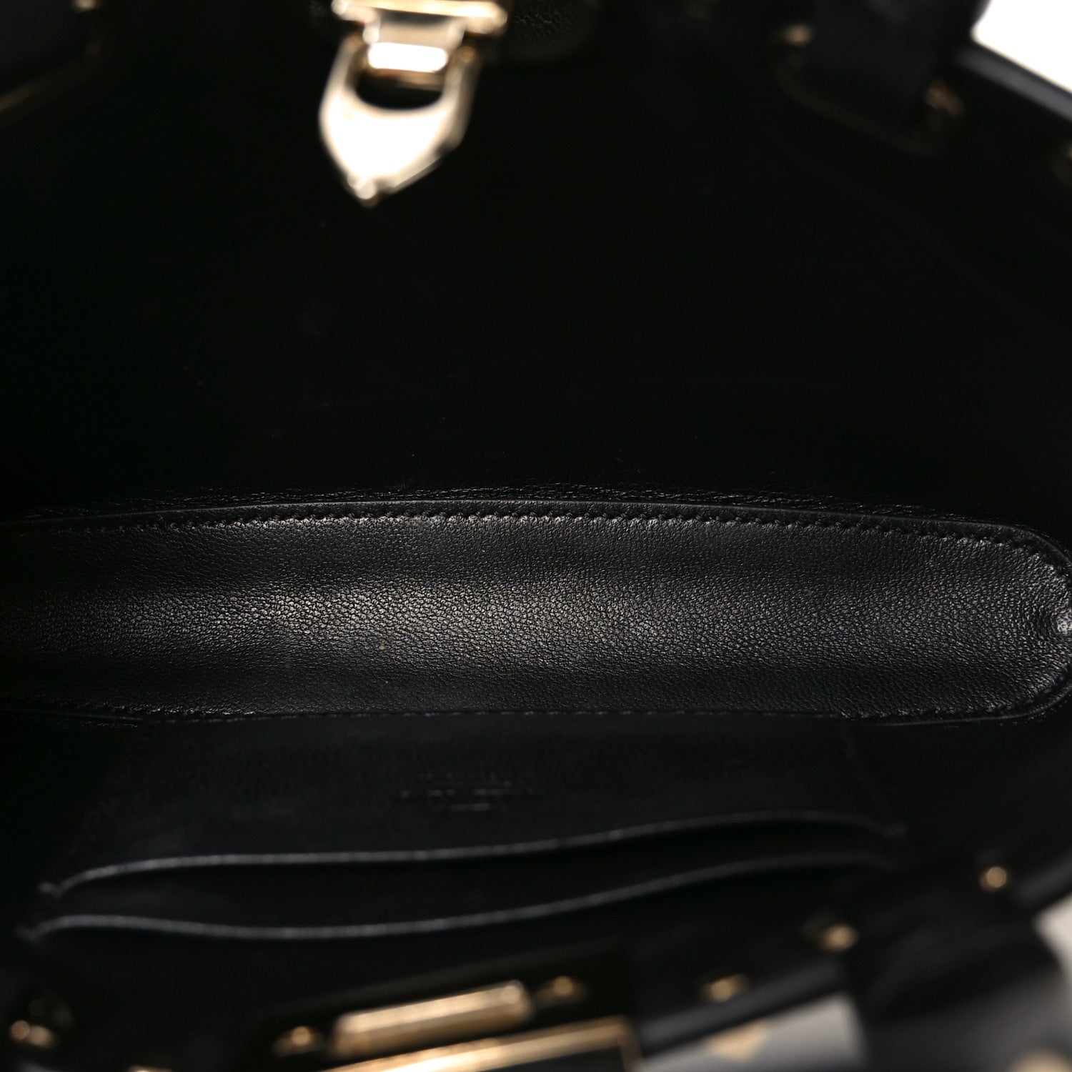 Grainy Calfskin Mini Rockstud Shopping Bag Black