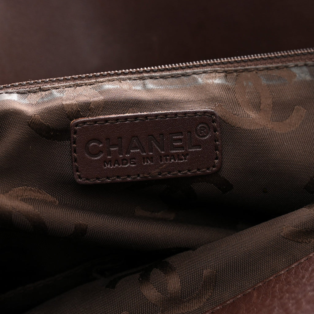 Calfskin Shopper Tote Brown