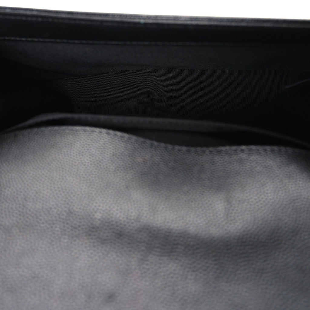 Caviar Quilted Small Boy Flap Black
