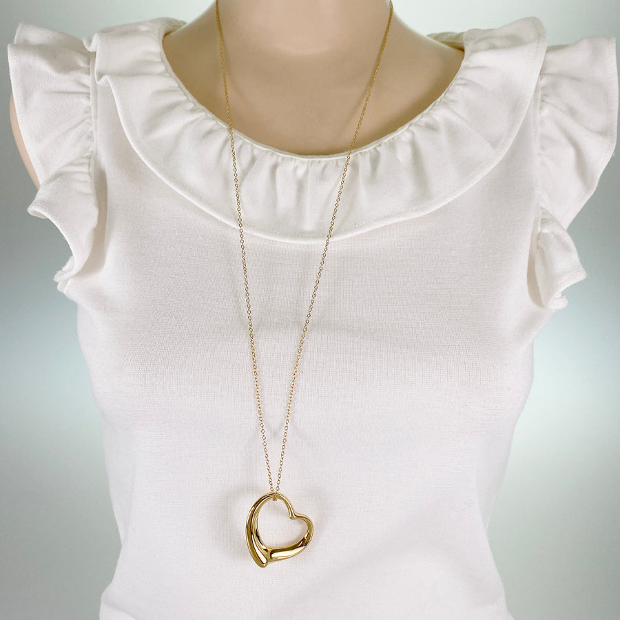 TIFFANY&Co. Elsa Peretti Open heart Long necklace