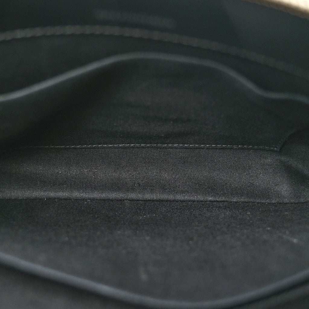 Cotton Canvas Pochette Crossbody Bag Black