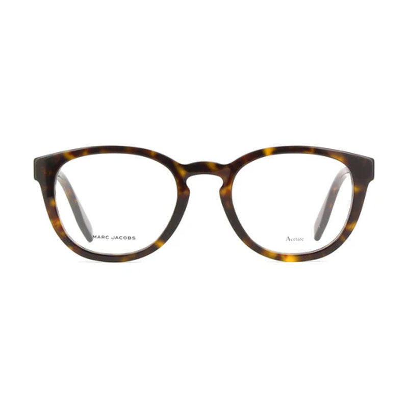Marc Jacobs Eyeglasses Round Full Rim, Black Frame and Clear Demo Lenses Lens MARC721080700