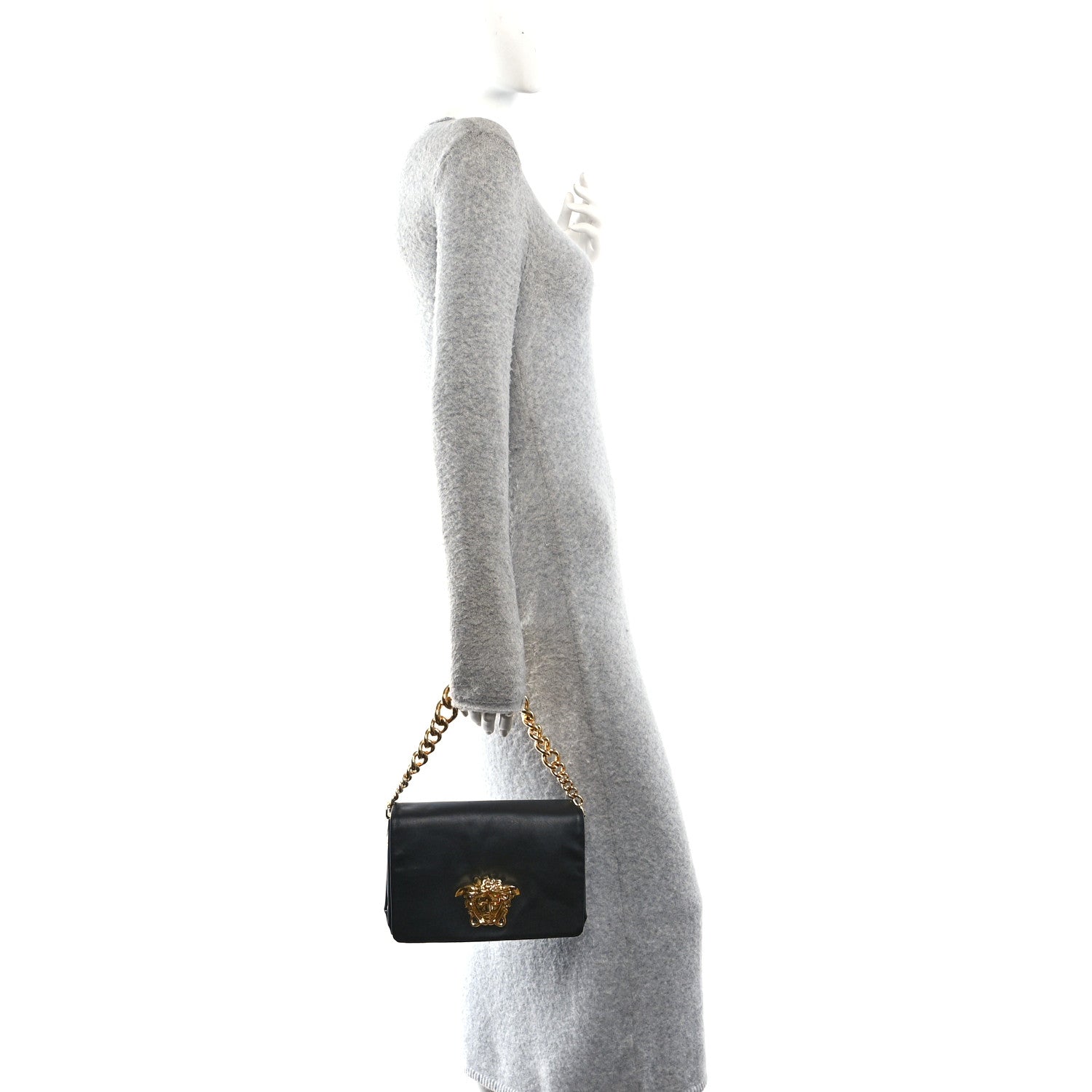 Nappa Palazzo Sultan Shoulder Bag Black