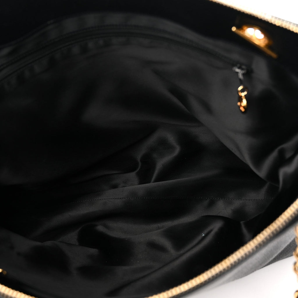 Caviar Large CC Shoulder Bag Black