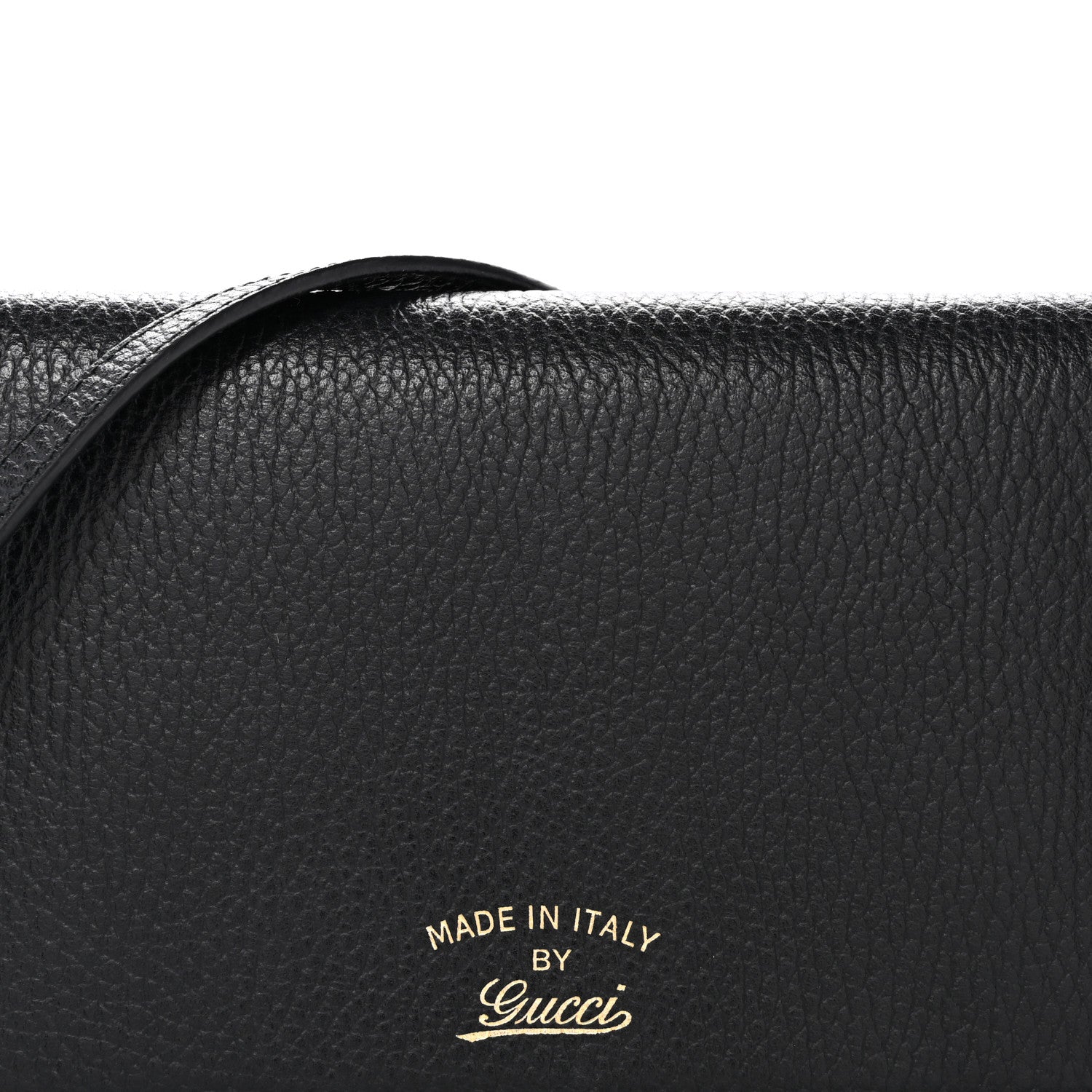 Dollar Calfskin Mini Swing Wallet Bag Black