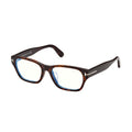Tom Ford Eyeglasses Rectangle Full Rim, Dark Havana Frame and Clear Demo Lenses Lens FT5781-D-B052