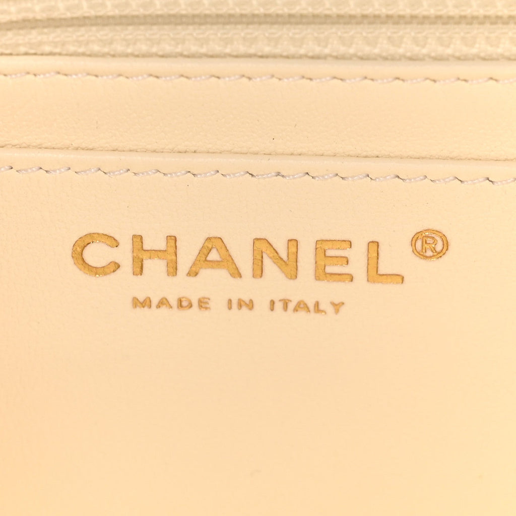 Aged Calfskin Quilted 2.55 Reissue Mini Flap White