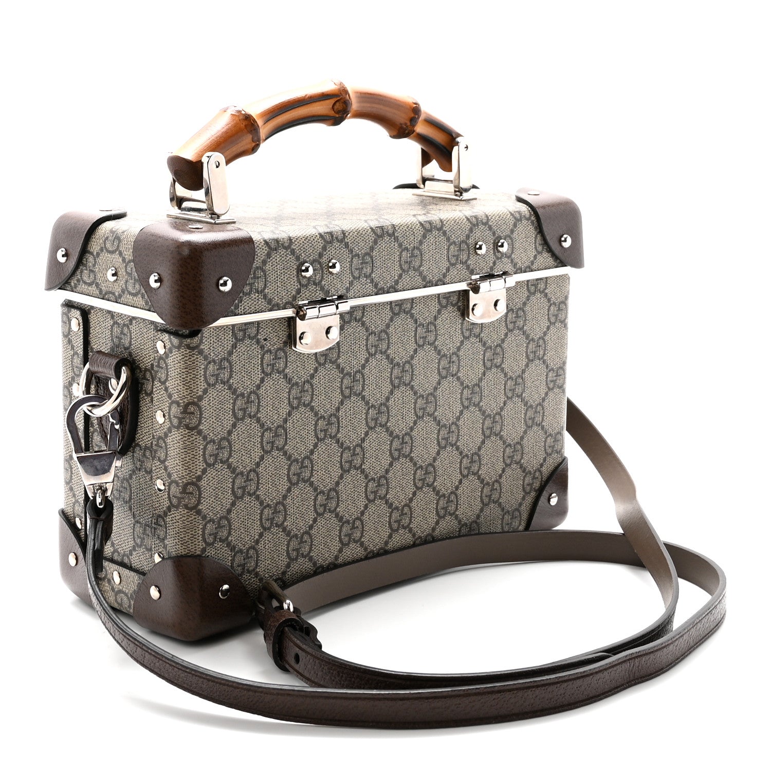 GG Supreme Monogram Globe-Trotter Beauty Case Brown
