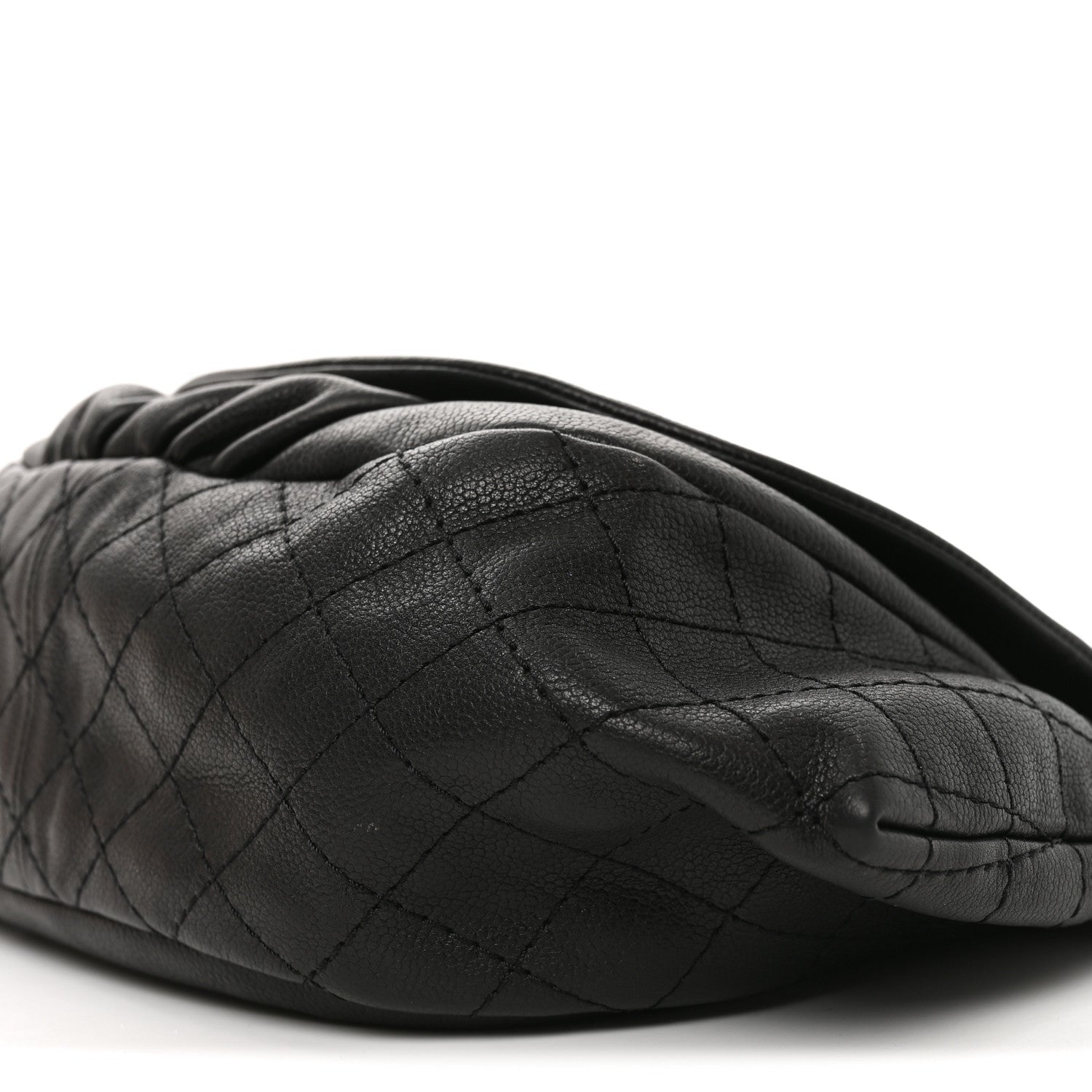 Caviar Half Moon Large Flap Black