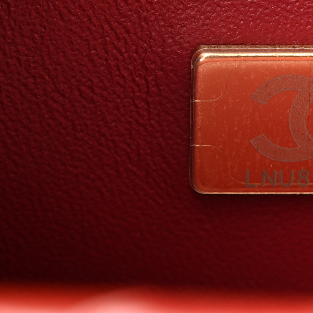 Calfskin Crocodile Embossed Turn Around Mini Flap Grey Burgundy