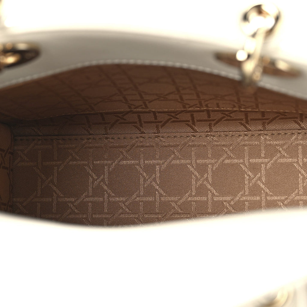 Lambskin Cannage Small My ABCDior Lady Dior White