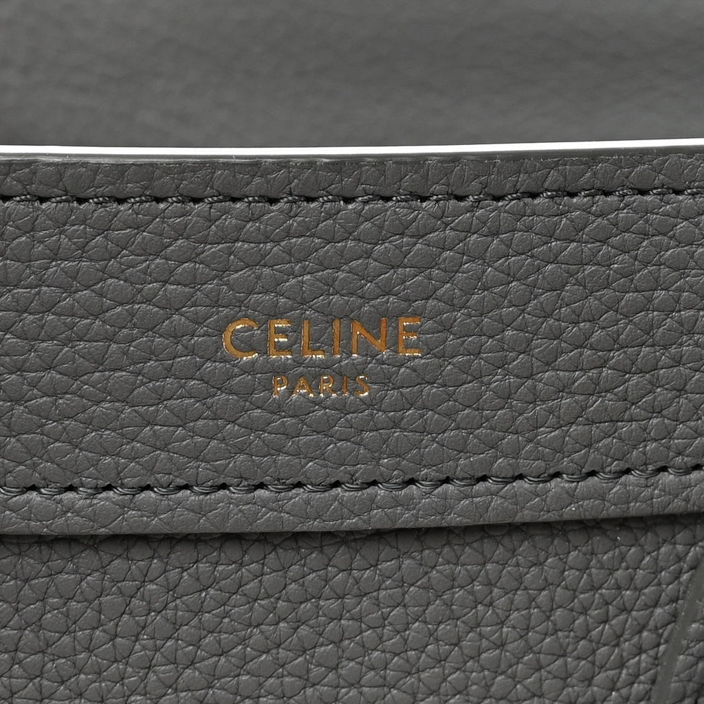 Drummed Calfskin Nano Luggage Kohl
