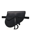 Ultra Matte Calfskin Saddle Belt Bag Black