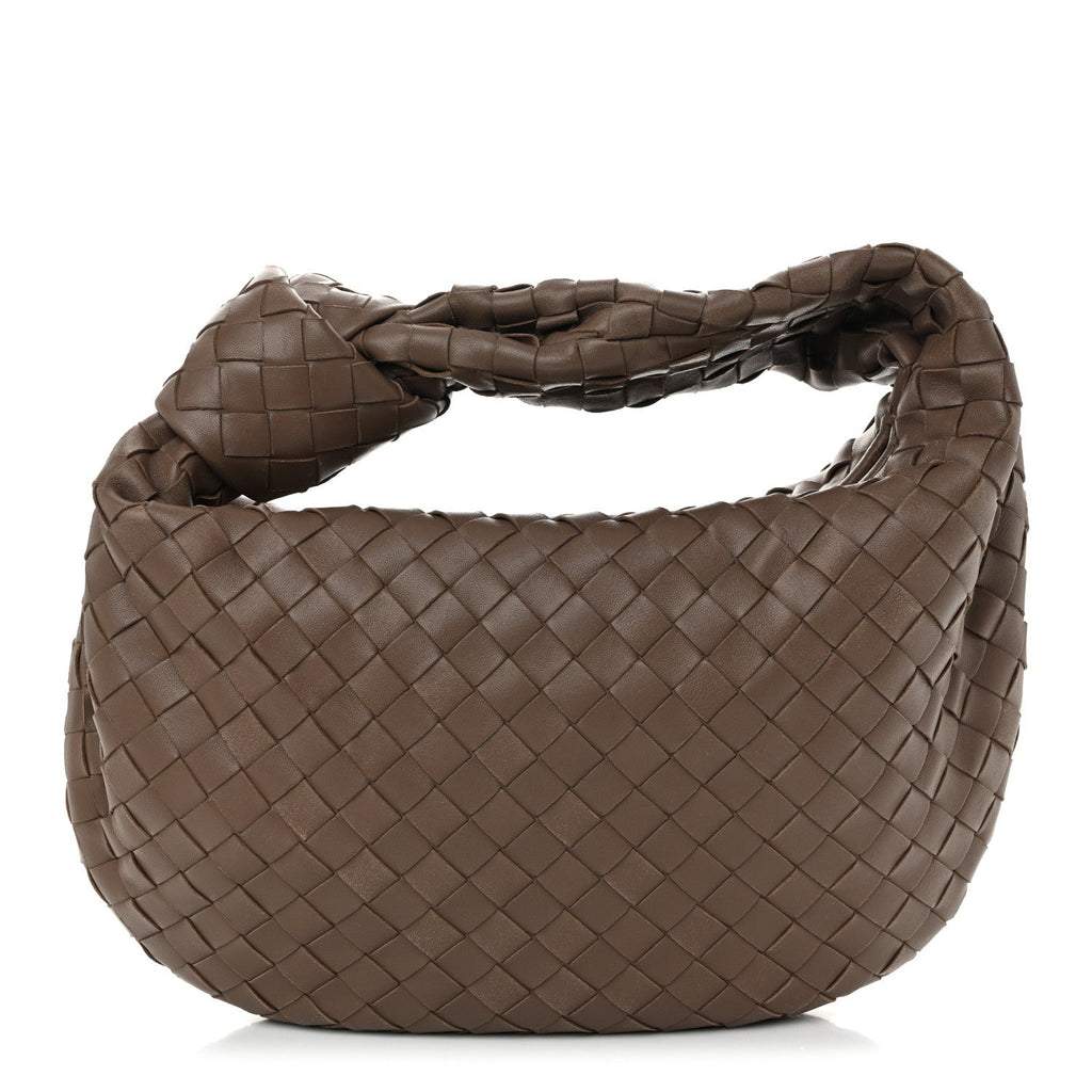 Nappa Intrecciato Teen Jodie Hobo Taupe Grey