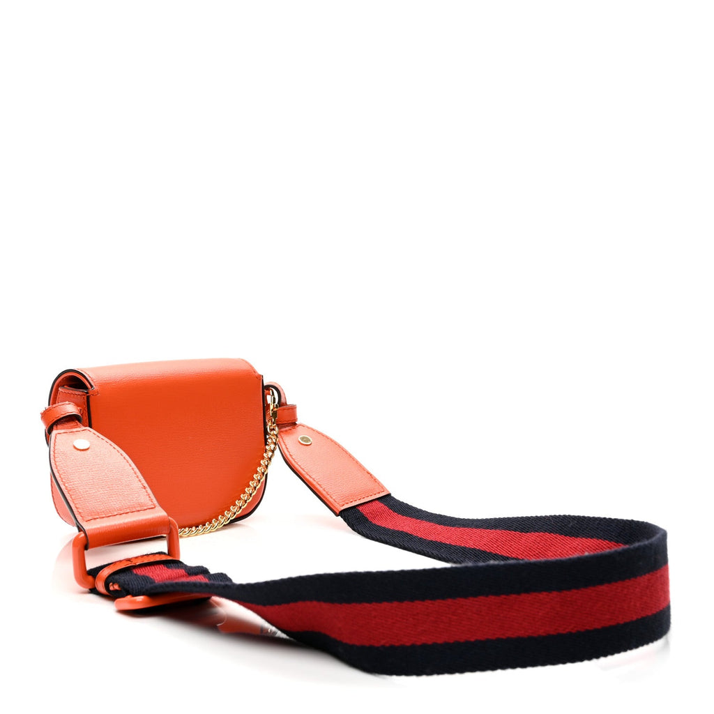 Azalea Calfskin Web Monochrome Horsebit 1955 Wallet On Strap Orange