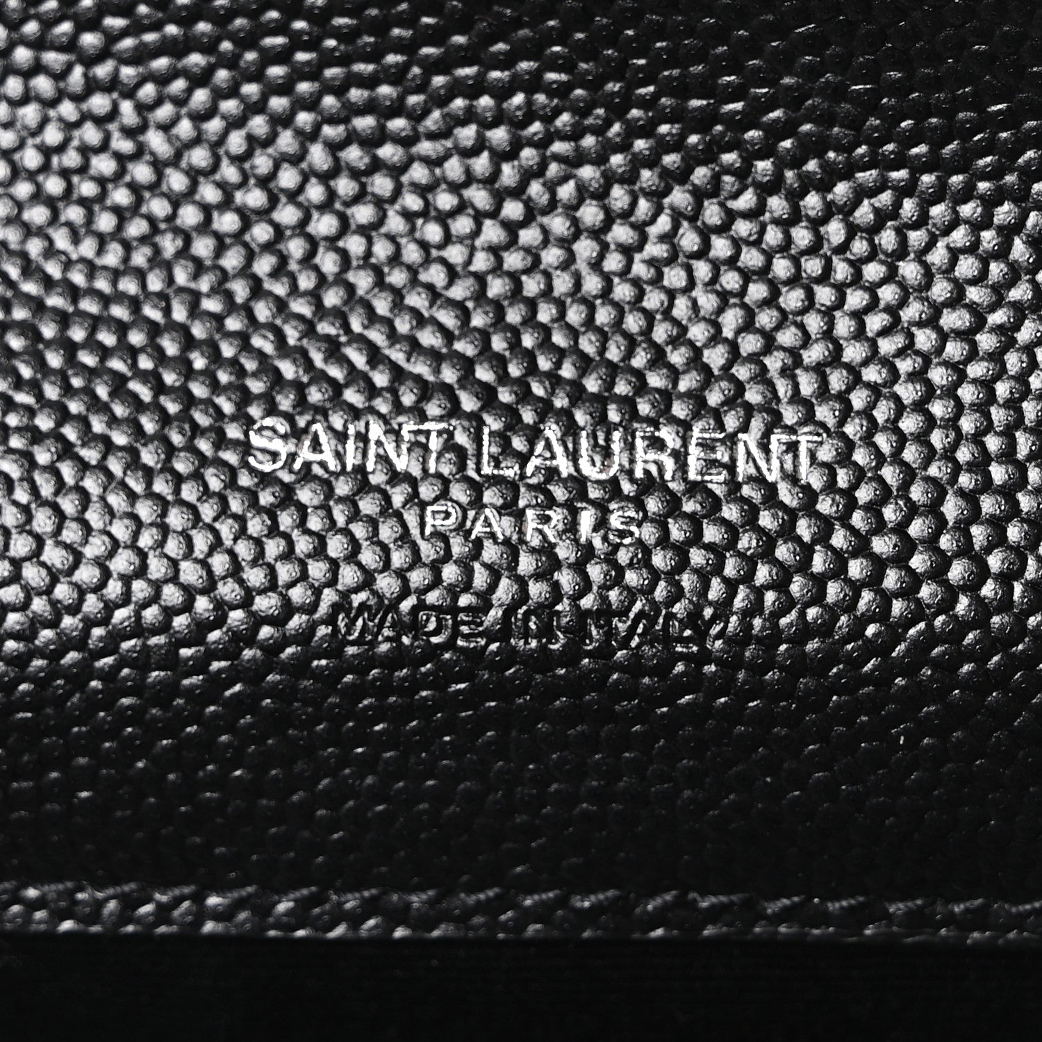 Grain De Poudre Matelasse Chevron Monogram Envelope Clutch Black